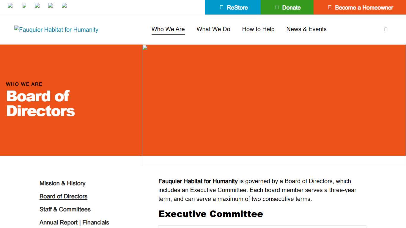 Fauquier Habitat for Humanity Board of Directors